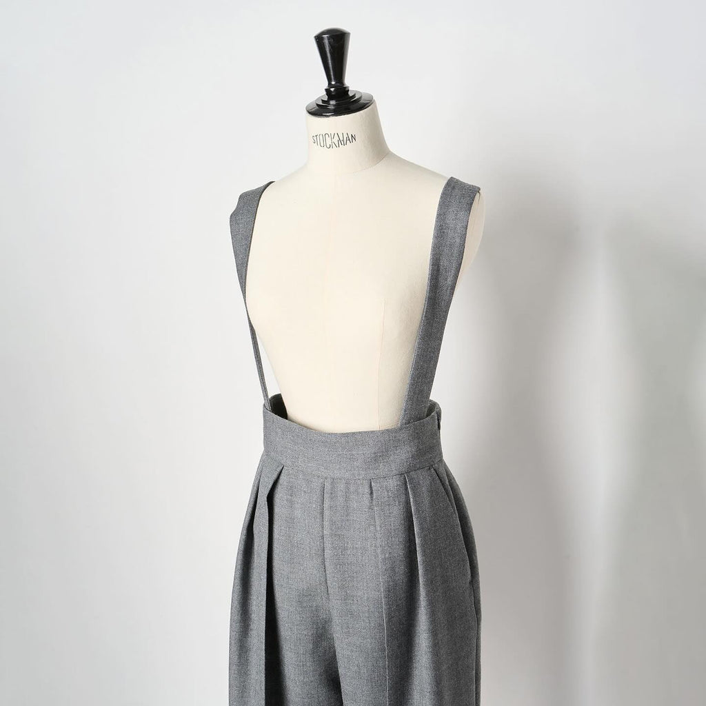 SINME SS15-07 ウールサスペンダーパンツ グレー