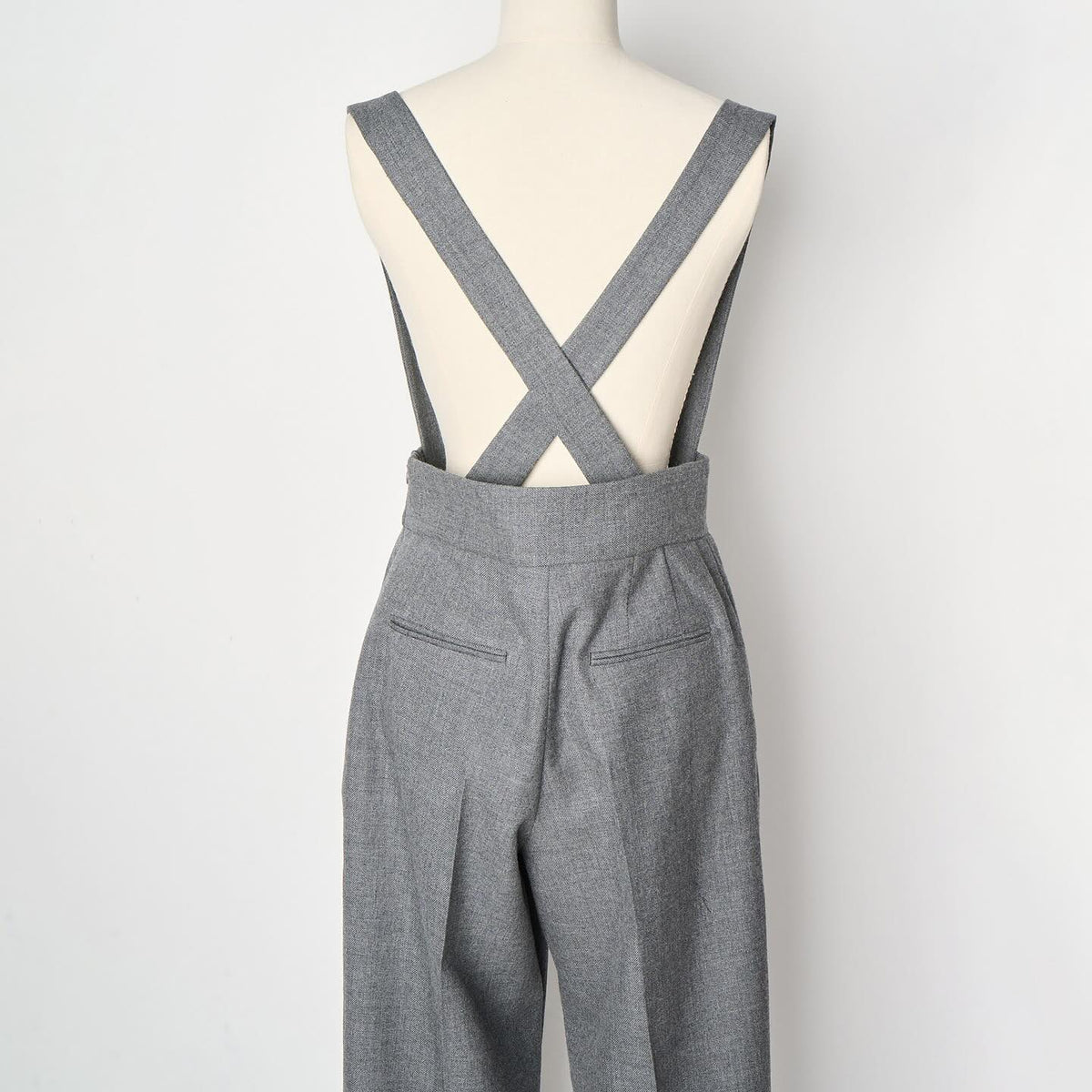 SINME SS15-07 ウールサスペンダーパンツ グレー