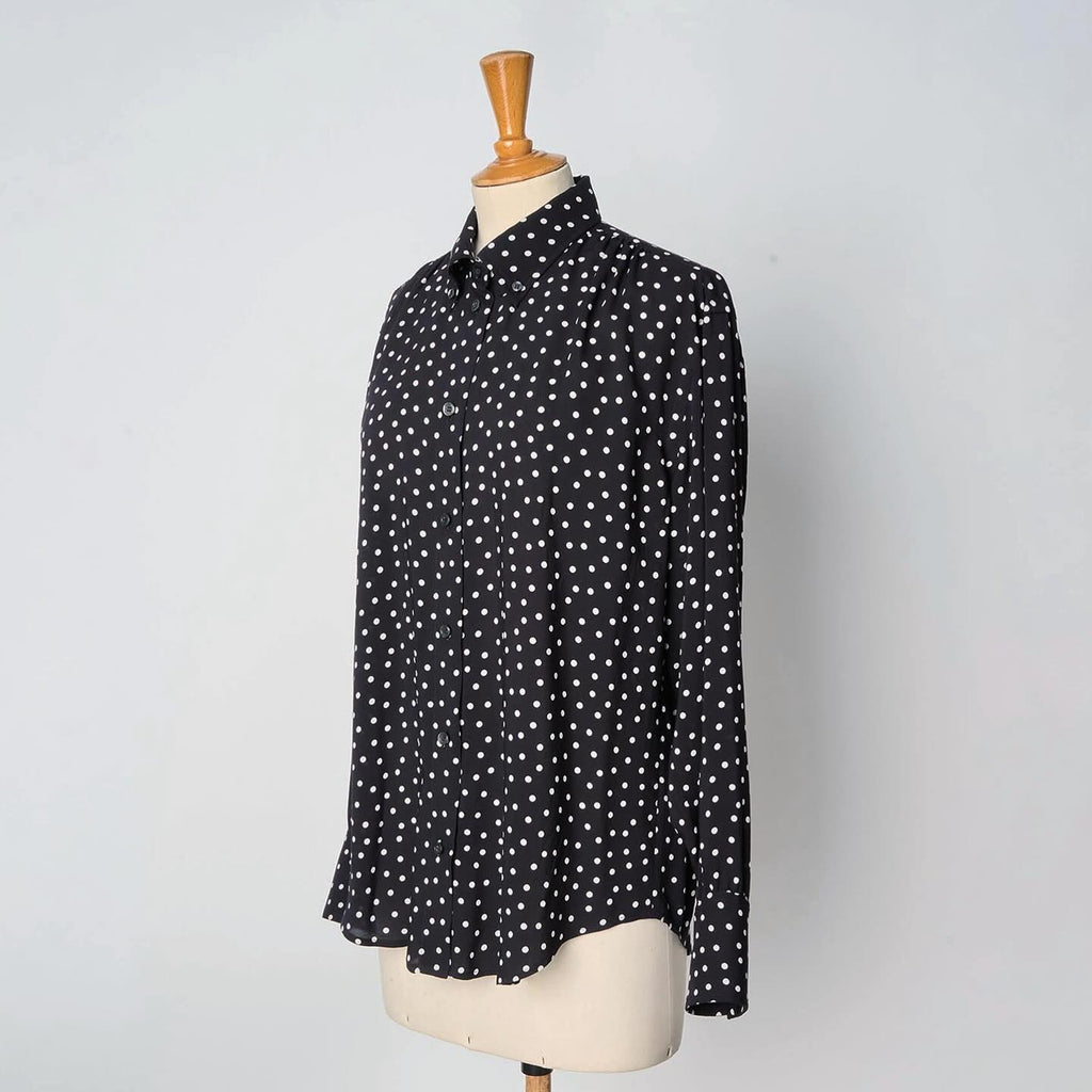 SINME ドットB・Dブラウス SS15-03 ブラック 斜め前